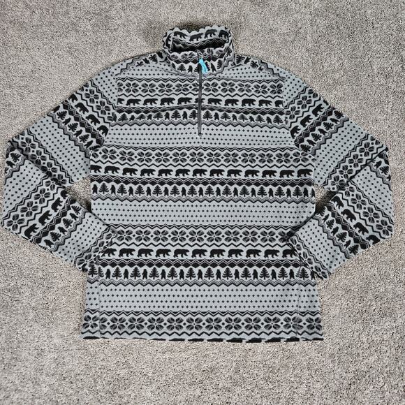 chubbies Other - Chubbies Fleece Jacket Mens Large Gray 1/4 Zip Nordic Fair Isle Pullover